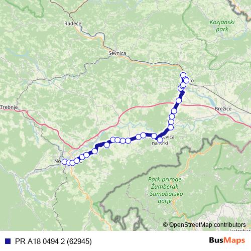 PR A18 0494 2 (62945) bus Line Map