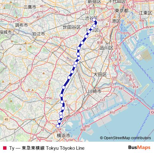 Ty rail Line Map