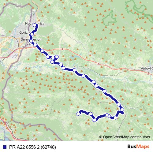 PR A22 8556 2 (62748) bus Line Map
