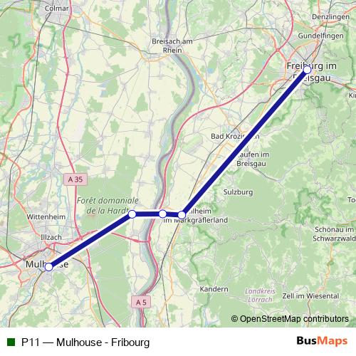 P11 rail Line Map