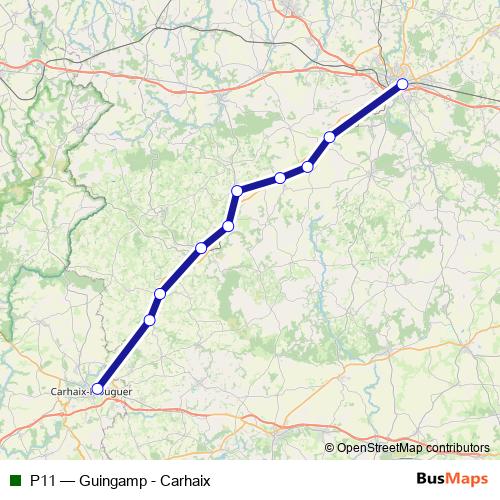 P11 rail Line Map