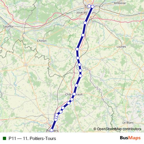 P11 rail Line Map