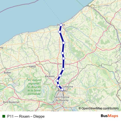 P11 rail Line Map
