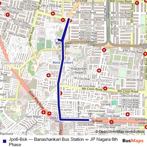 Jpn6-Bsk bus Line Map