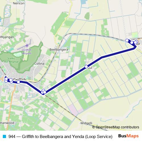 944 bus Line Map