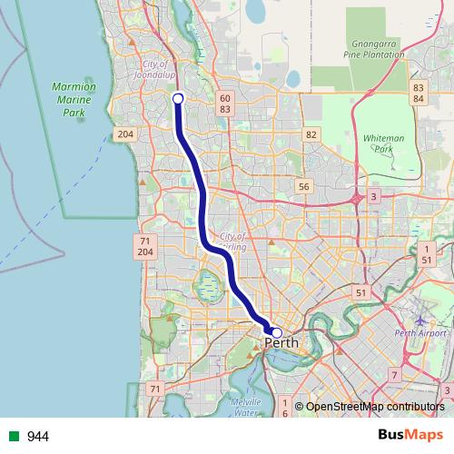 944 bus Line Map