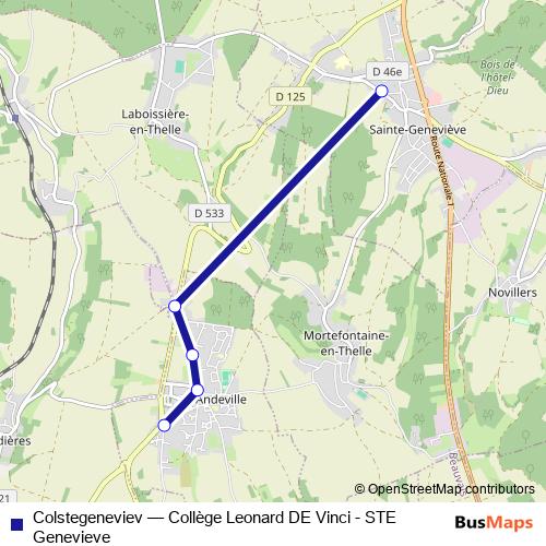 Colstegeneviev bus Line Map
