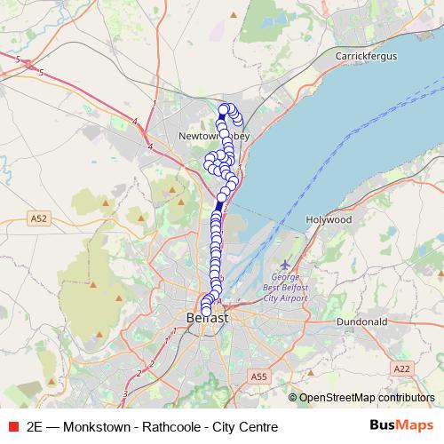 2E bus Line Map