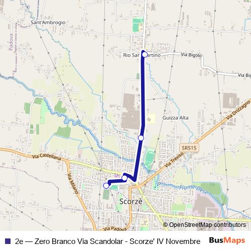 2e bus Line Map
