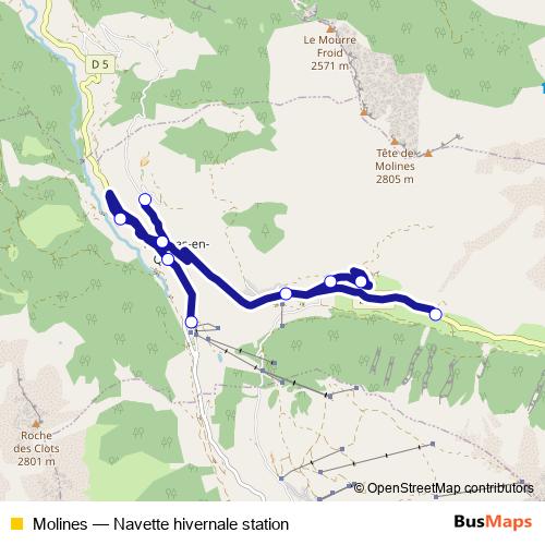 Molines bus Line Map
