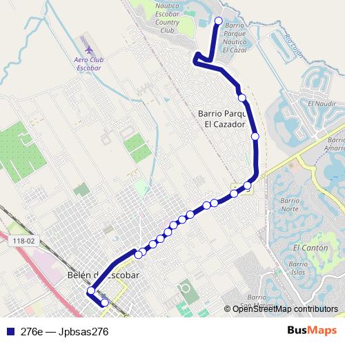276e bus Line Map
