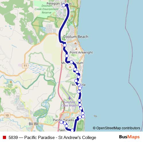 5839 bus Line Map