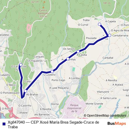 Xg847040 bus Line Map