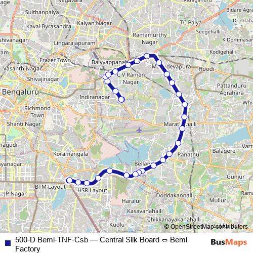 500-D Beml-TNF-Csb bus Line Map