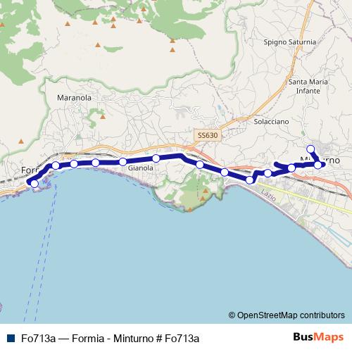 Fo713a bus Line Map