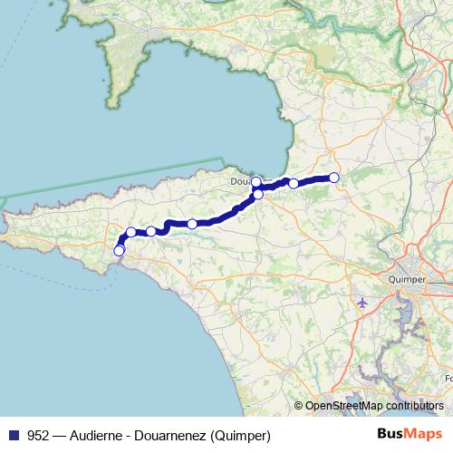 952 bus Line Map