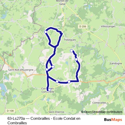 63-Ls270a bus Line Map