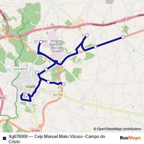 Xg676008 bus Line Map
