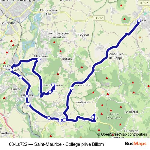 63-Ls722 bus Line Map