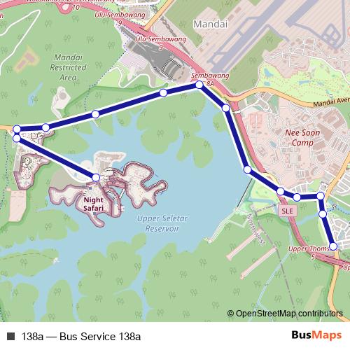 138a bus Line Map