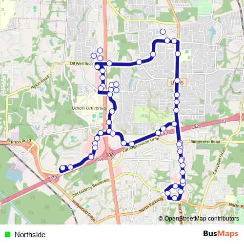 Northside bus Line Map