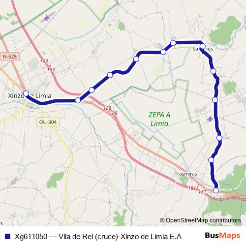 Xg611050 bus Line Map