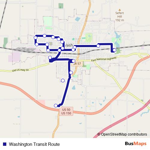 Washington Transit Route bus Line Map