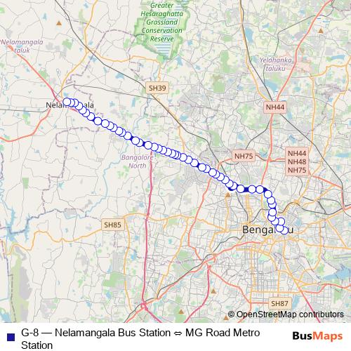 G-8 bus Line Map