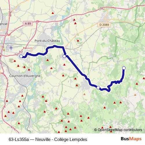 63-Ls355a bus Line Map