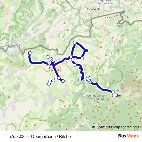 57sbc08 bus Line Map