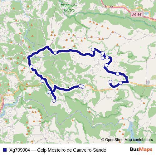 Xg709004 bus Line Map