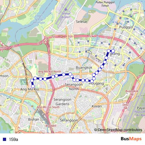 159a bus Line Map