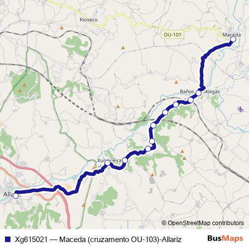 Xg615021 bus Line Map