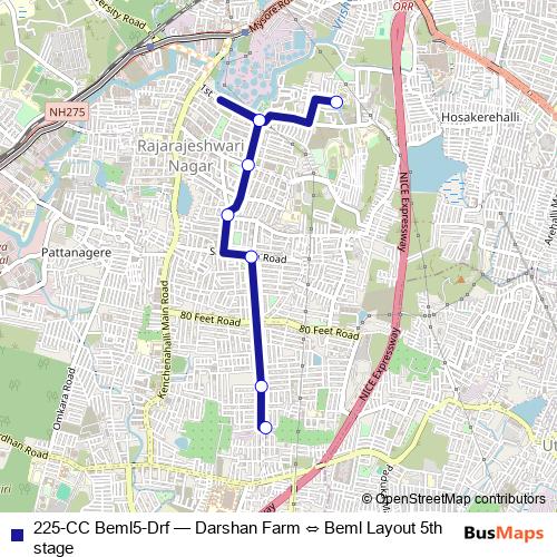 225-CC Beml5-Drf bus Line Map