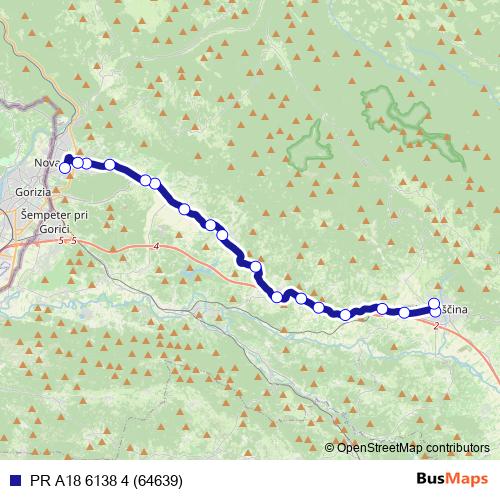 PR A18 6138 4 (64639) bus Line Map