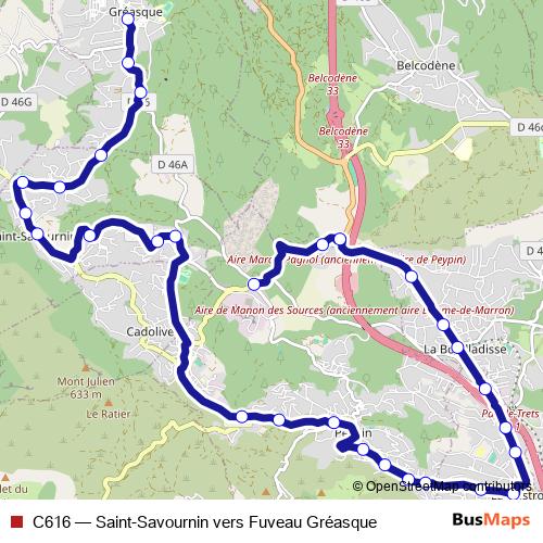 C616 bus Line Map
