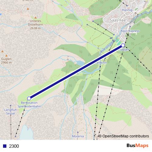 2300 cable-car Line Map