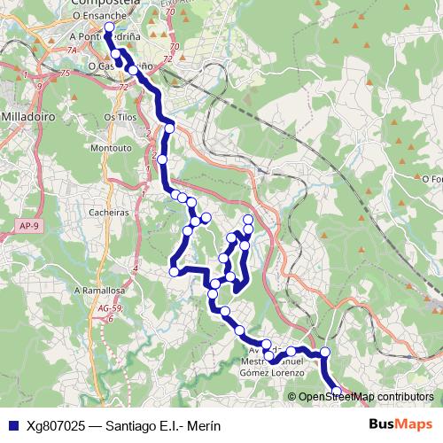 Xg807025 bus Line Map
