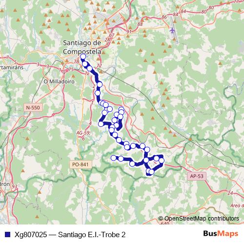 Xg807025 bus Line Map