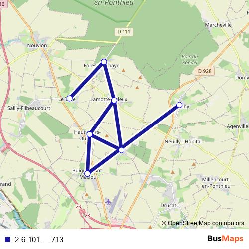 2-6-101 bus Line Map