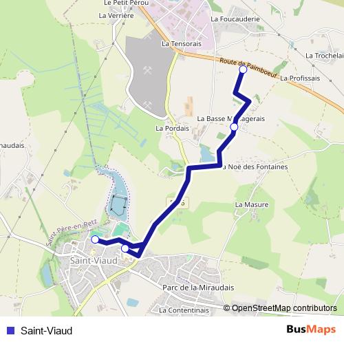 Saint-Viaud bus Line Map