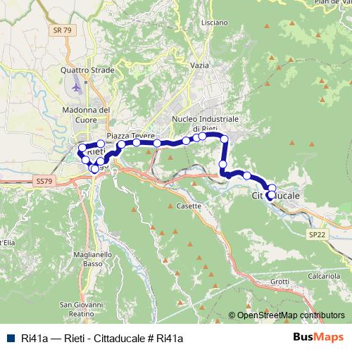Ri41a bus Line Map