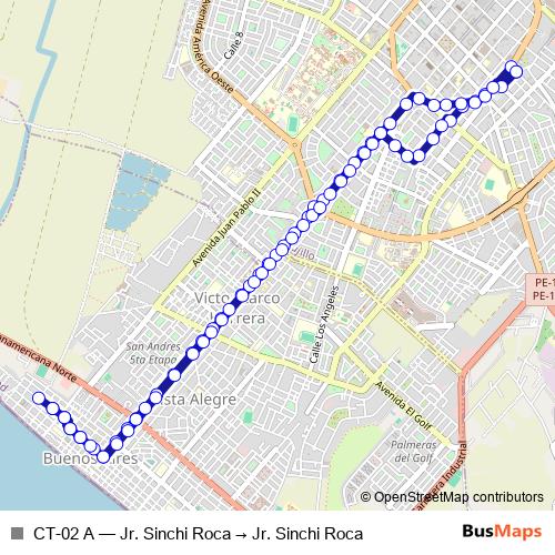 CT-02 A bus Line Map