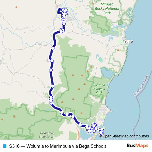 S316 bus Line Map