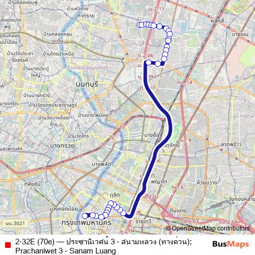 2-32E (70e) bus Line Map