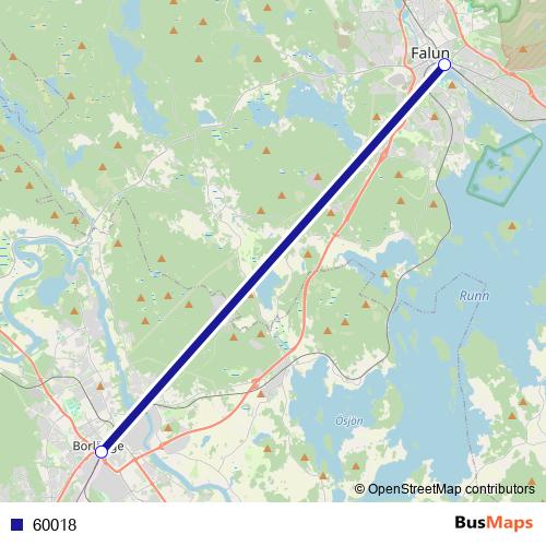 60018 bus Line Map