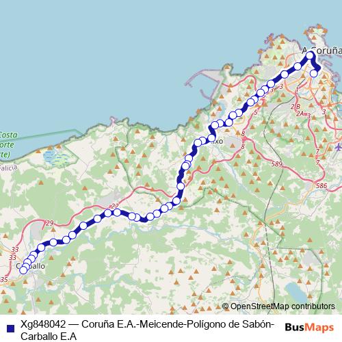 Xg848042 bus Line Map