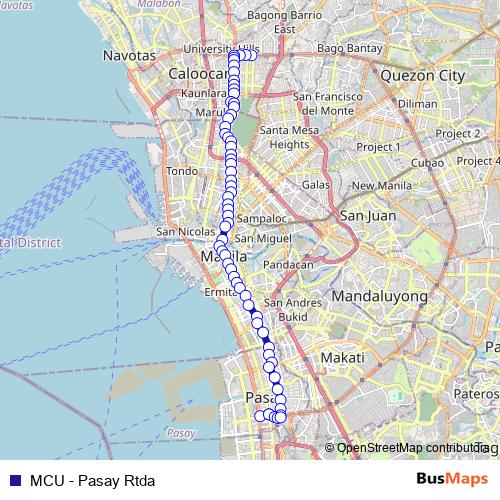 MCU - Pasay Rtda bus Line Map