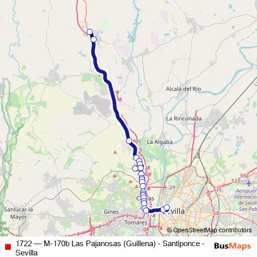 1722 bus Line Map