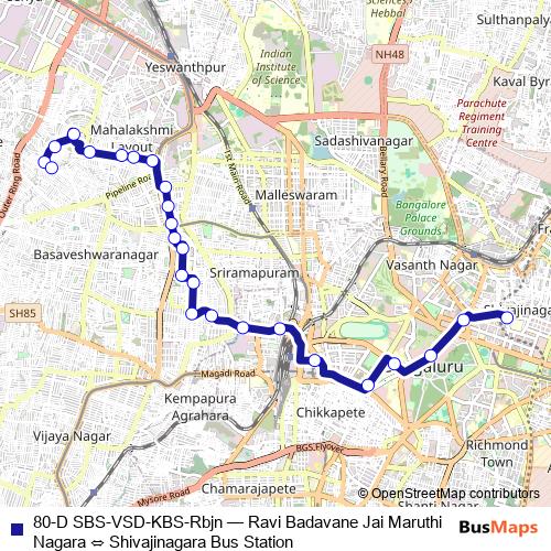 80-D SBS-VSD-KBS-Rbjn bus Line Map